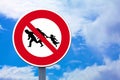Illegal migrants forbidden sign