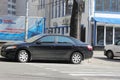 Illegal parking cars on the sidewalk