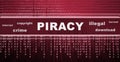 Illegal piracy download concept