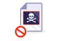 illegal pirate paper document. pirated content.
