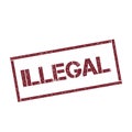 Illegal rectangular stamp. Royalty Free Stock Photo