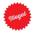 Illegal stamp on white Royalty Free Stock Photo