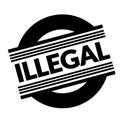 Illegal stamp on white Royalty Free Stock Photo