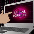 Illegal Torrent Unlawful Data Download 3d Illustration