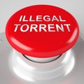 Illegal Torrent Unlawful Data Download 3d Rendering