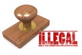 Illegal wooded seal stamp