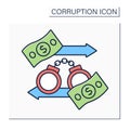 Illicit financial flows color icon