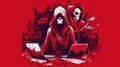 Illicit Hacker, Cyber crime, cyber security, generative AI