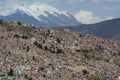 Illimani mountain view from Mirador Killi Killi. La Paz. Bolivia