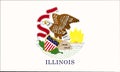 State flag of Illinois. Royalty Free Stock Photo