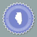 Illinois badge flat design.