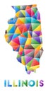 Illinois - colorful low poly us state shape. Royalty Free Stock Photo