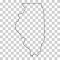 Illinois map shape, united states of america. Flat concept icon symbol vector illustration