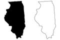 Illinois map vector