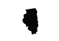 Illinois outline map state shape USA America borders