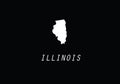 Illinois outline map state shape USA America borders