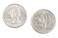 Illinois 2003p State Commemorative Quarter isolated on a white background Royalty Free Stock Photo