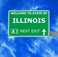 ILLINOIS road sign against clear blue sky Royalty Free Stock Photo