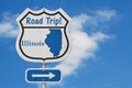 Illinois Road Trip Highway Sign Royalty Free Stock Photo