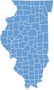 Illinois State map Royalty Free Stock Photo
