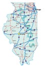 Illinois State Road Map