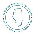 Illinois vector map.