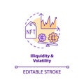 Illiquidity and volatility concept icon Royalty Free Stock Photo