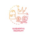 Illiquidity and volatility red gradient concept icon Royalty Free Stock Photo