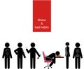 Illness and bad habits stick man set Royalty Free Stock Photo