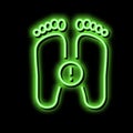 illness flat feet neon glow icon illustration Royalty Free Stock Photo