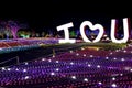 Illumia Light Illumination festival Korea Night I LOVE YOU Royalty Free Stock Photo