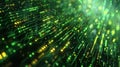 Illuminate Your Designs with Neon Green Circuits and Glowing Binary Codes: A Futuristic Hi-Tech Abstract Background