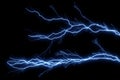 Lightning thunder at night design
