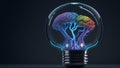 Illuminating Creativity: Human Brain Inside a Lightbulb