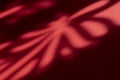 Illuminated abstract wall. Shadows on red background. Horizontal creative poster, greeting cards, headers, website and app