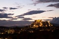 Illuminated Acropolis in Athens, Greece at dusk