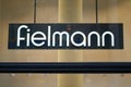 Illuminated advertisement of the German optician Fielmann in a shop window