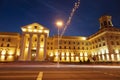 Illuminated architecture along Prospekt Nezavisimosti - Independence Avenue in Minsk