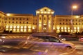 Illuminated architecture along Prospekt Nezavisimosti - Independence Avenue in Minsk