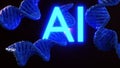 Illuminated artificial intelligent with DNA helix