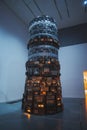 Illuminated Babel at Tate Modern Museum in London Royalty Free Stock Photo