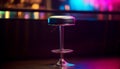 Illuminated bar counter, modern cocktails, luxury lifestyles generated by AI Royalty Free Stock Photo