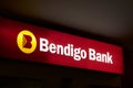 Illuminated Bendigo Bank sign