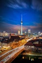 The famous TV tower in Berlin, Germany Royalty Free Stock Photo