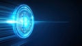Illuminated bitcoin coin representing the bright future of tokenized assets and digital currency innovations