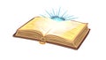 Illuminated Book: Enlightenment and Wisdom Vector Illustration, vector design Generative AI Royalty Free Stock Photo
