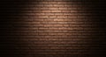Illuminated Brick Wall: A Study in Texture and Light Royalty Free Stock Photo