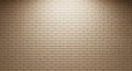 Illuminated Brick Wall Texture Background with Spotlight Effect Royalty Free Stock Photo