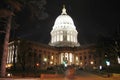 Wisconsin State Capitol Building on a Winter Night, Madison, USA