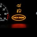 Illuminated Car Dashboard Warning Lights Royalty Free Stock Photo